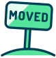 Moved sign